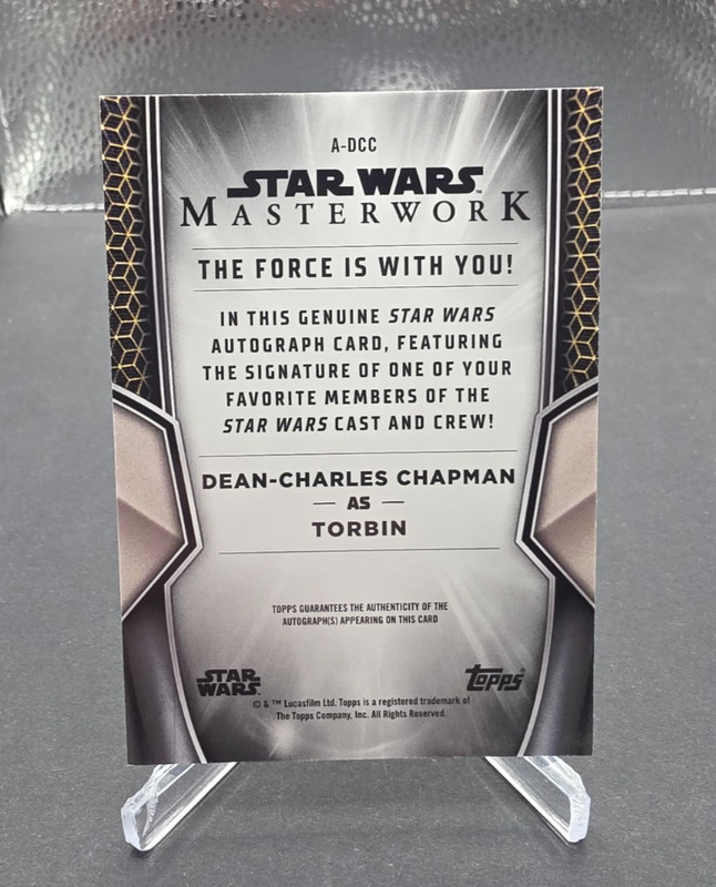 2025 Topps Star Wars Masterwork Dean-Charles Chapman as Torbin Auto Card #A-DCC view 2