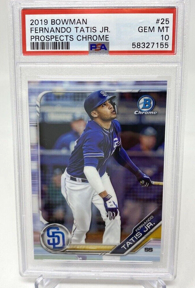 2019 Bowman Chrome #25 Fernando Tatis Jr. Rookie Card - PSA 10 view 1