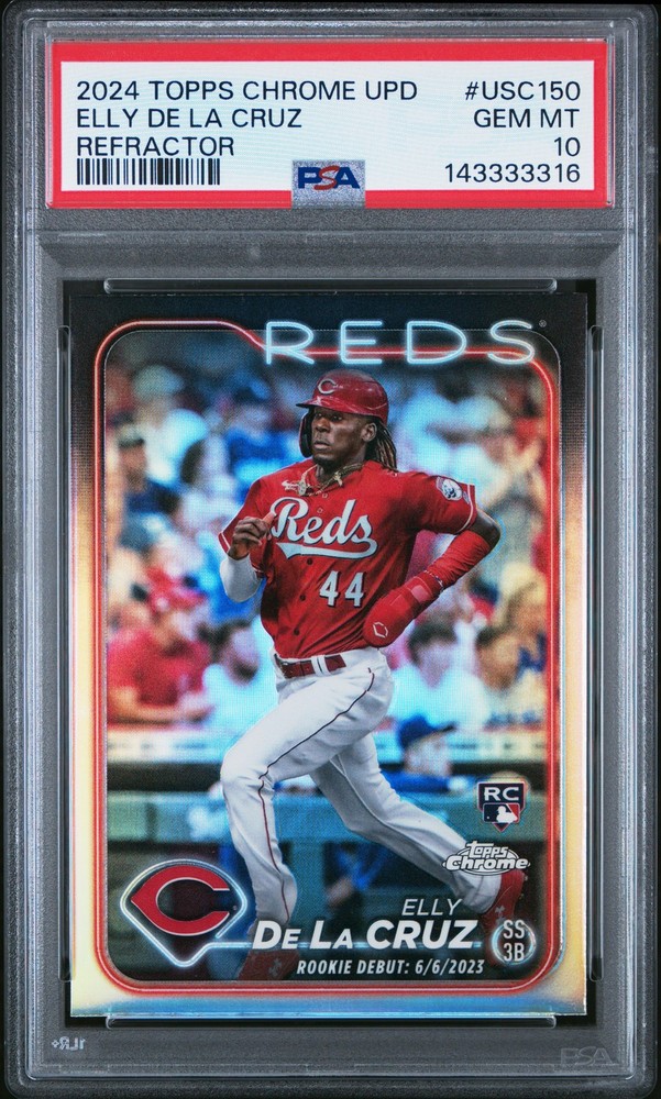 2024 Topps Chrome Update #USC150 Elly De La Cruz Refractor PSA 10 RC