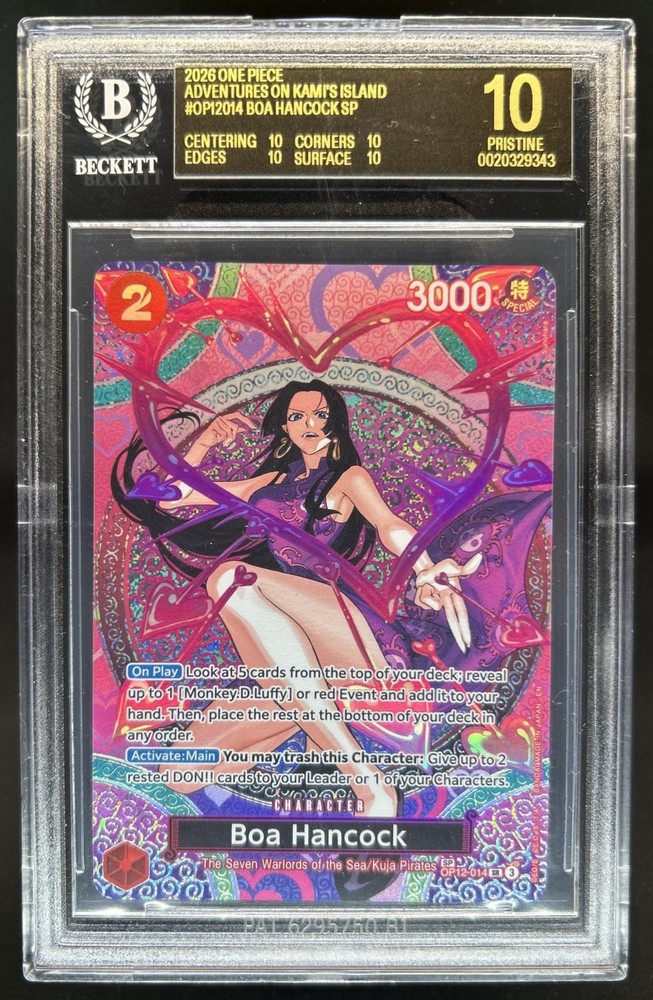 2026 One Piece Kami's Island JP Boa Hancock SP #OP12-014 BGS 10 Black Label
