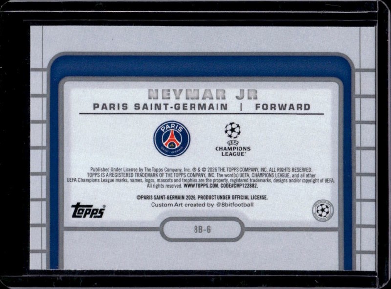 2025-26 Topps UEFA CC Neymar Jr 8Bit Shots #8B-6 PSG view 2