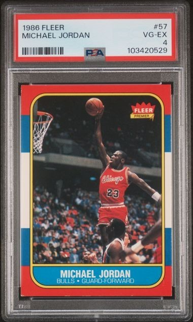 Beautiful copy - 1986 FLEER #57 MICHAEL JORDAN PSA 4