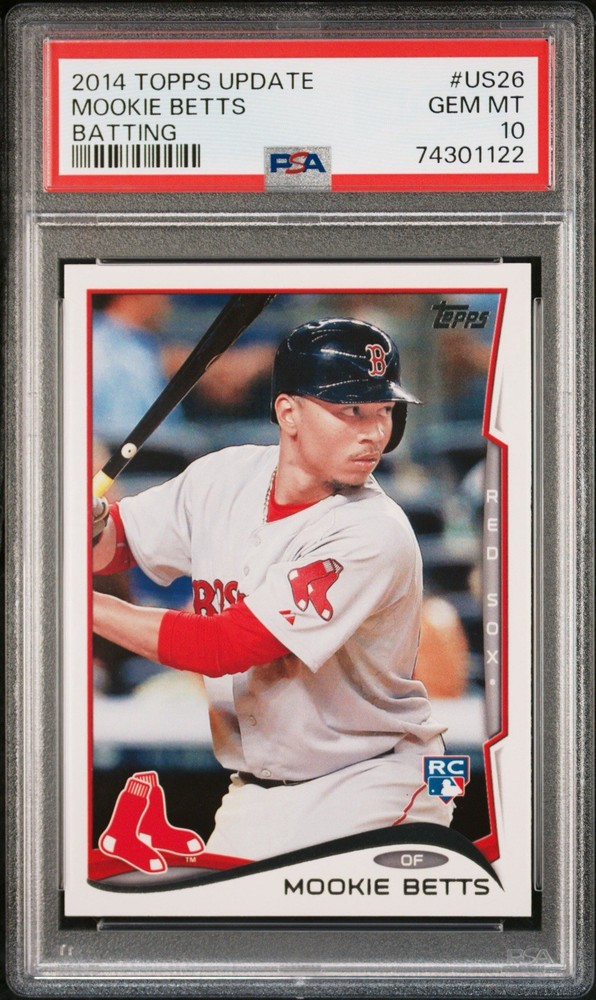 2014 Topps Update Mookie Betts RC #US26 PSA 10 Rookie Red Sox MVP