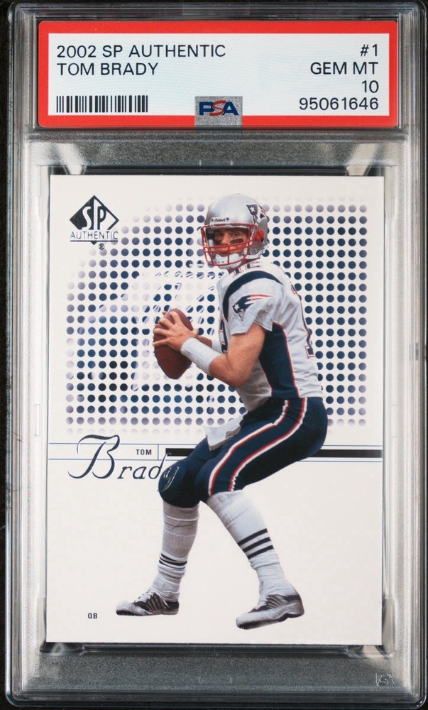 2002 SP Authentic Tom Brady #1 PSA 10 Patriots GOAT HOF Low Pop