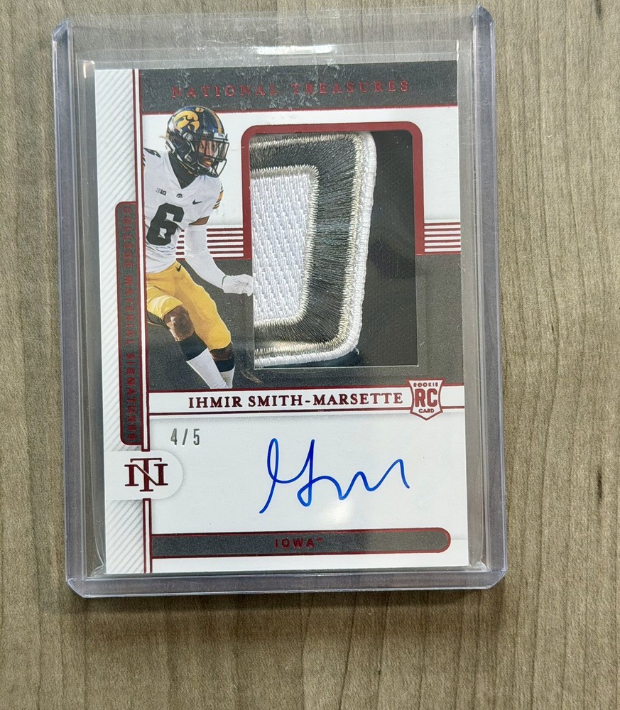 2021 National Treasures RPA Ihmir Smith-Marsette /5 Iowa Auto AU Player Worn