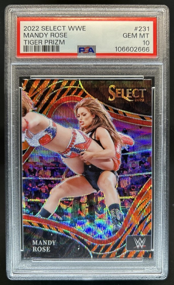 2022 Panini Select WWE Mandy Rose SP Tiger Prizm Ringside #231 PSA 10 GEM MINT