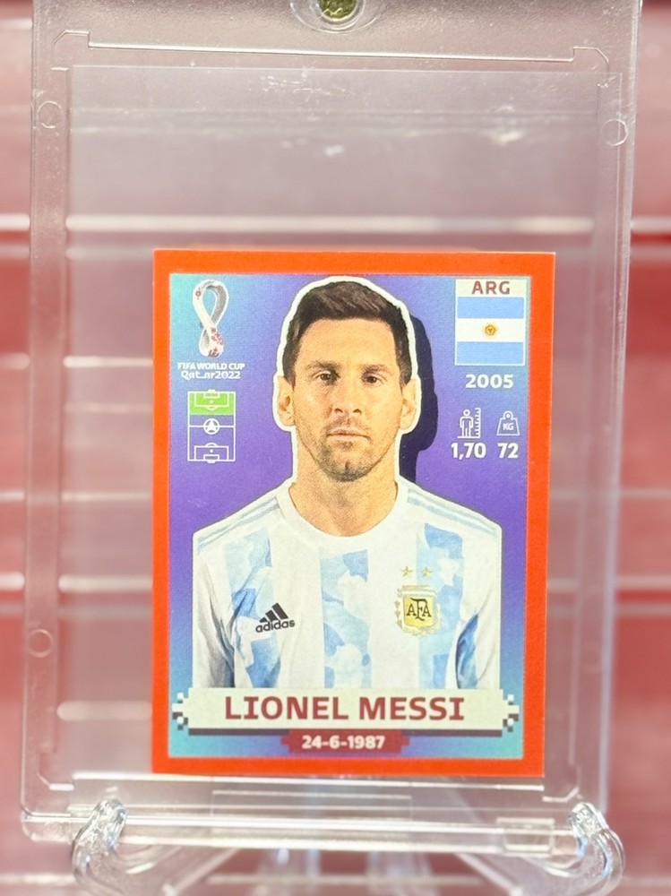 Lionel Messi - 2022 Panini World Cup Qatar Sticker - Argentina ARG 20 - RED SSP