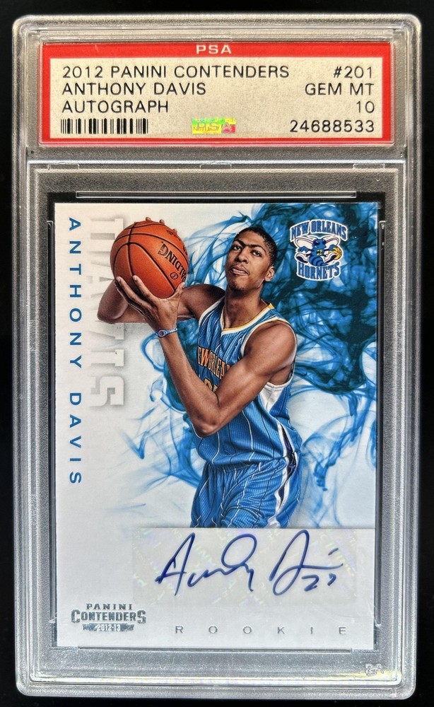 2012-13 Panini Contenders Anthony Davis Rookie RC Auto #201 PSA 10 GEM MINT