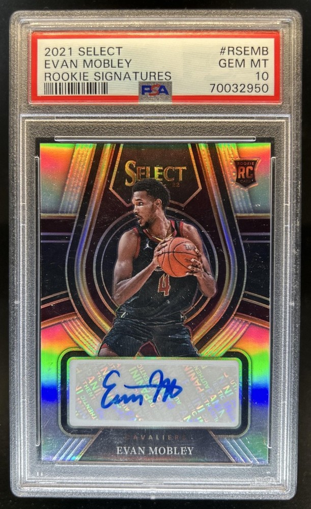 2021-22 Panini Select Evan Mobley RC Auto #/249 Cavaliers PSA 10 GEM MINT Rookie