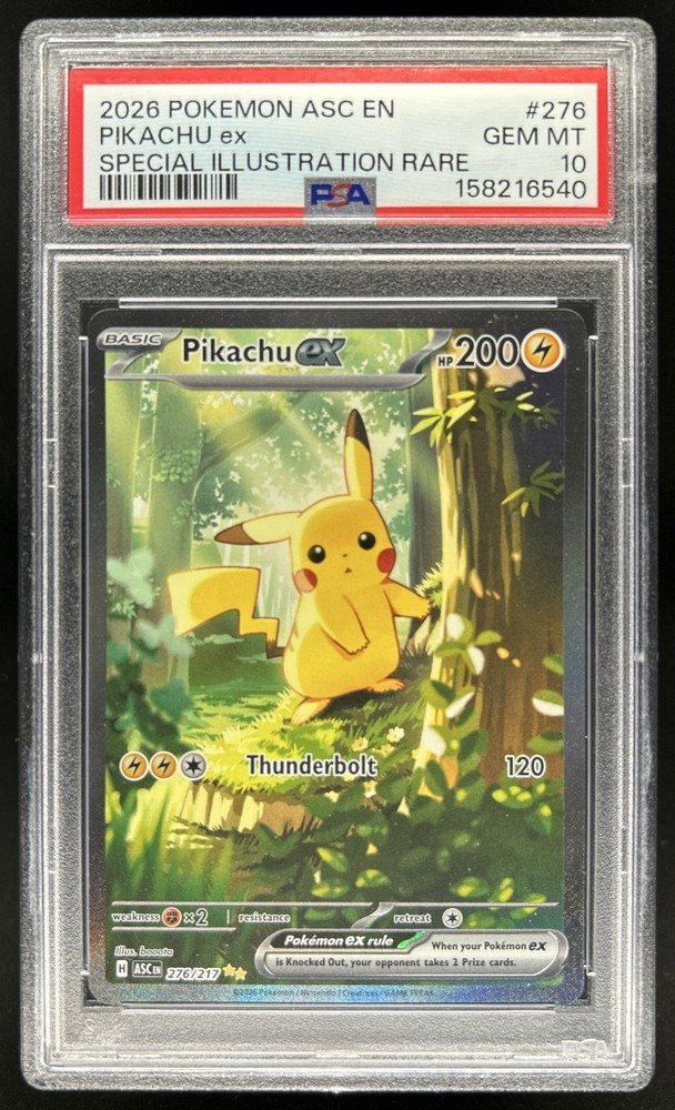 2026 Pokemon Pikachu ex Special Illustration Rare #276/217 PSA 10