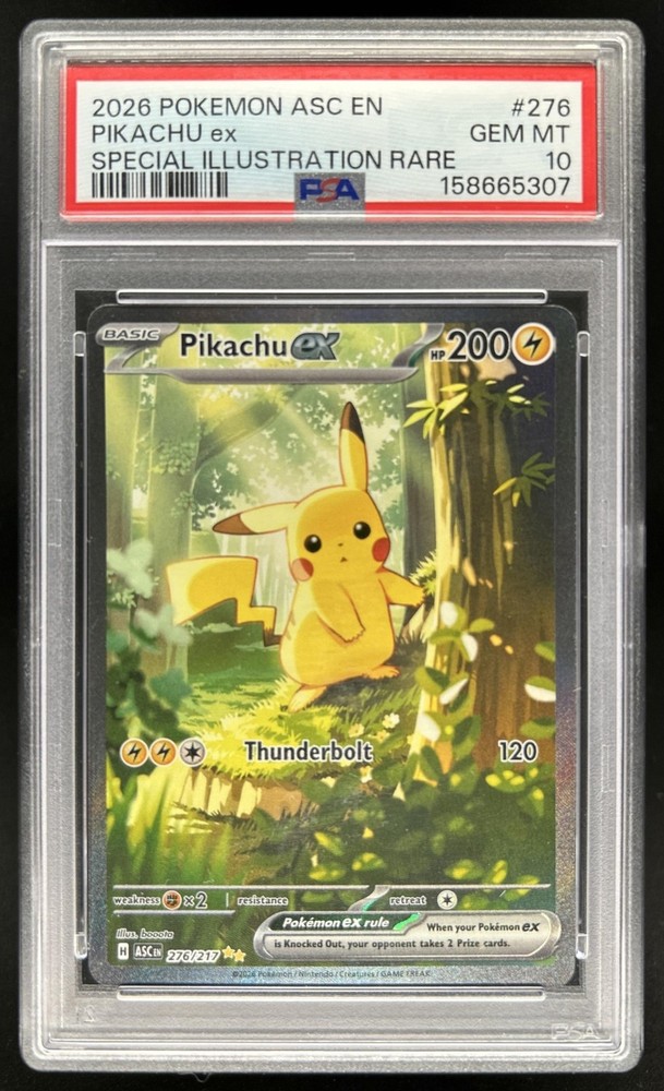 2026 Pokemon Pikachu ex Special Illustration Rare #276/217 PSA 10