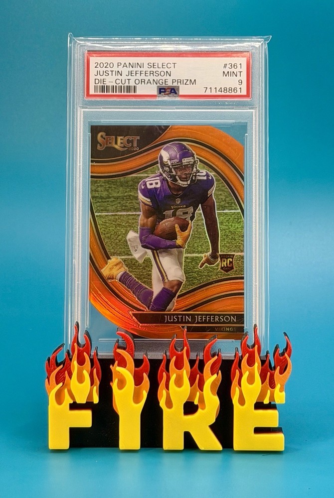 2020 Panini Select Justin Jefferson Die-Cut Orange Prizm RC PSA 9 New QB 📈