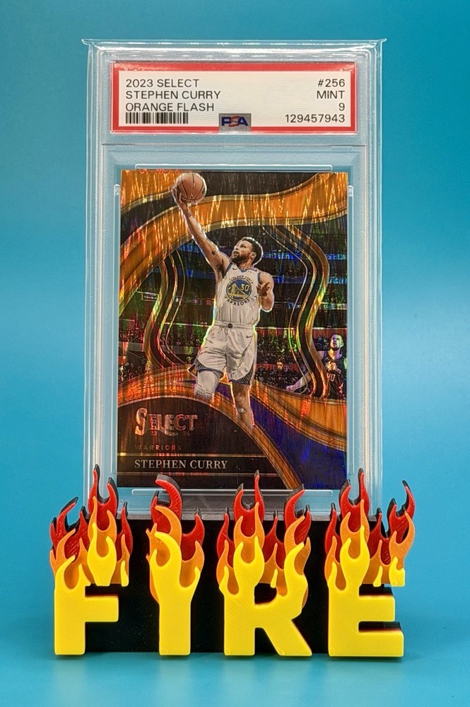 2023-24 Panini Select - Courtside Stephen Curry #256 Orange Flash Prizm PSA 9