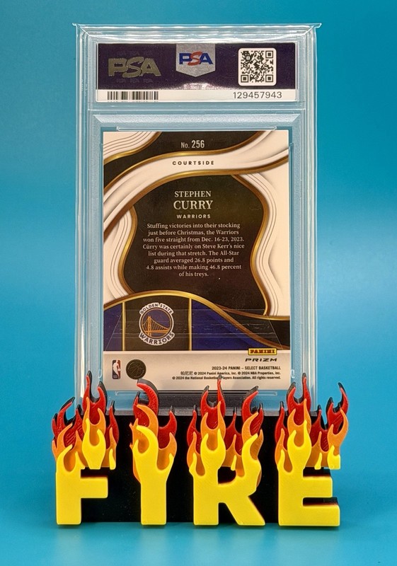 2023-24 Panini Select - Courtside Stephen Curry #256 Orange Flash Prizm PSA 9 view 2