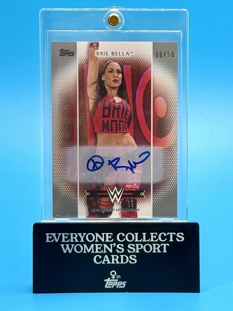2017 Topps WWE Brie Bella Silver Auto /50 Twins Brie Mode Grade This