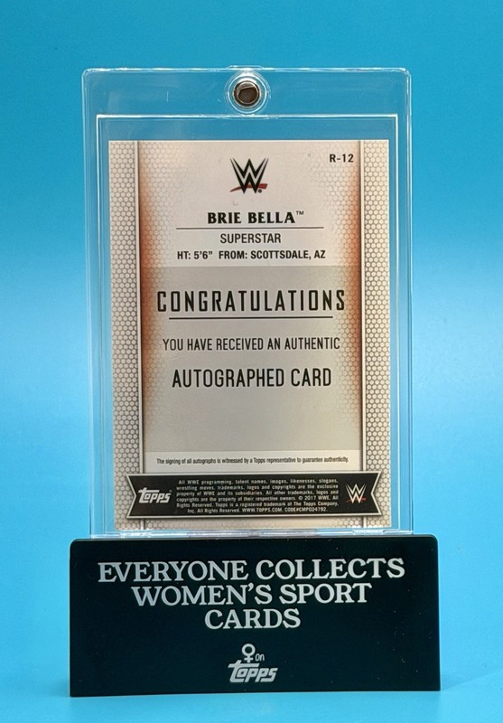 2017 Topps WWE Brie Bella Silver Auto /50 Twins Brie Mode Grade This view 2