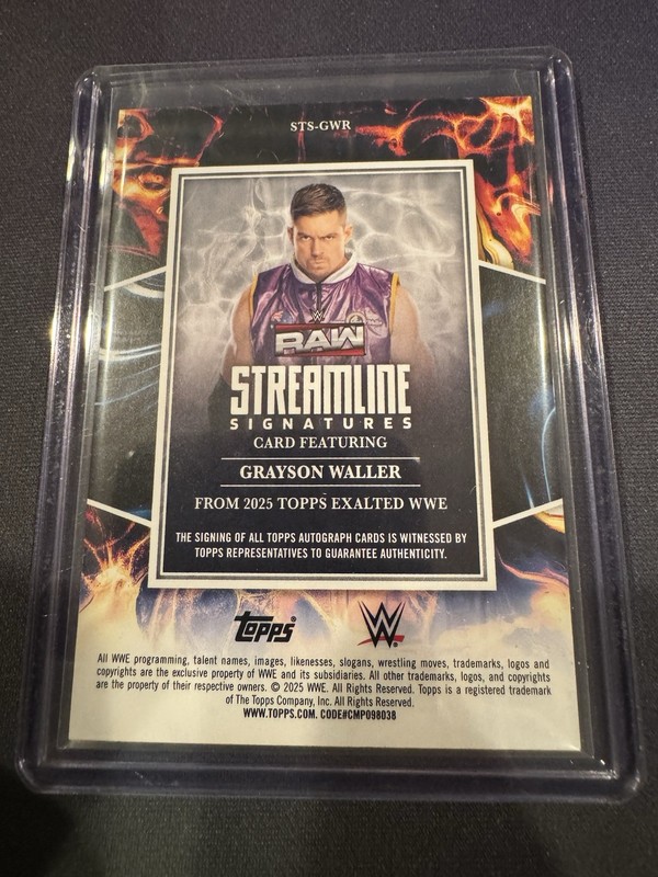 2025 Topps WWE Exalted GRAYSON WALLER Streamline Signatures On Card Auto! view 2