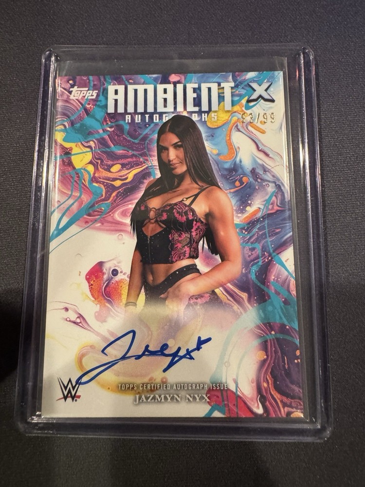 2025 Topps Exalted WWE Ambient Aqua Jazmyn Nyx Auto 93/99! On Card Auto!