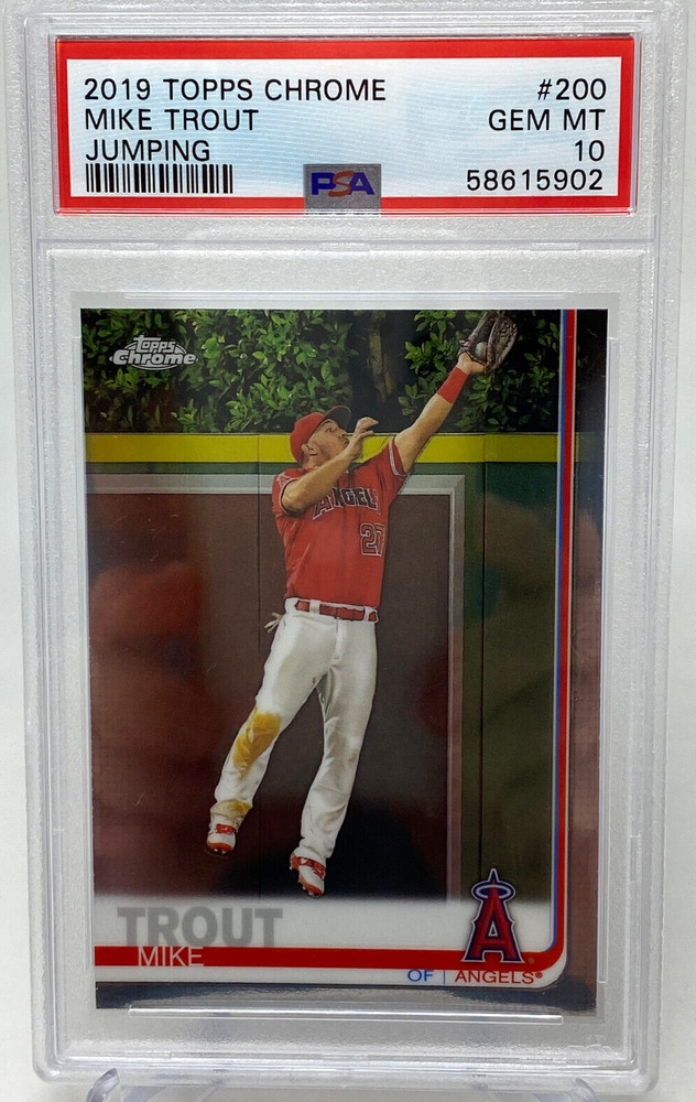 2019 Topps Chrome #200 Mike Trout Jumping PSA 10