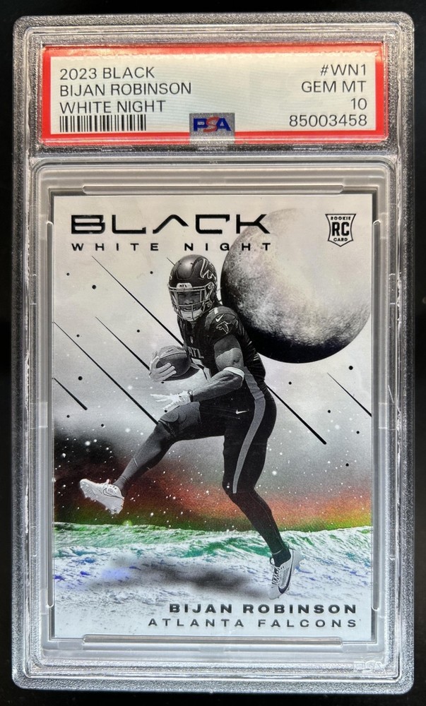 2023 Panini Black Bijan Robinson White Night RC Rookie #WN-1 Falcons PSA 10