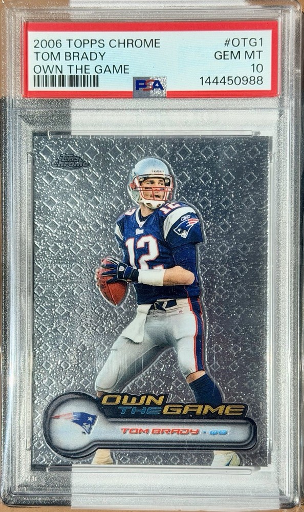 Topps Chrome 2006 Tom Brady Patriots Own the Game Insert #OTG1 PSA 10