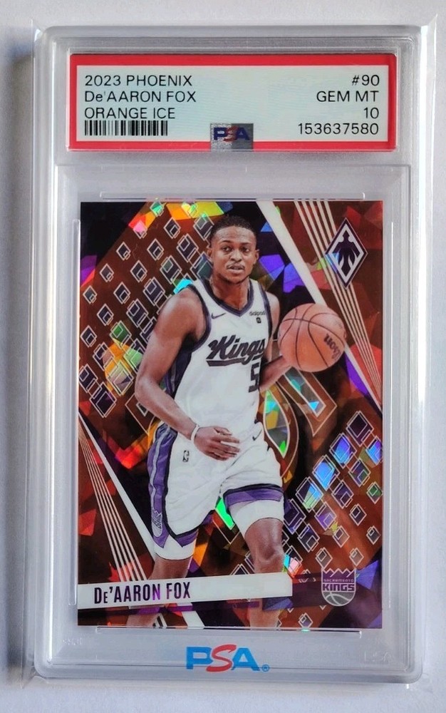 De'Aaron Fox 2023 Phoenix #90 Orange Ice  #ed/249 PSA 10