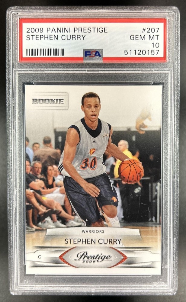 2009-10 Panini Prestige Stephen Curry Rookie RC #207 Warriors PSA 10 GEM MINT