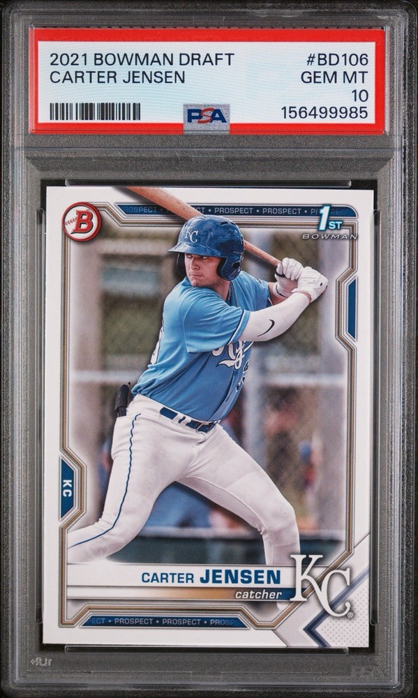 2021 BOWMAN DRAFT 1ST ED #BD106 CARTER JENSEN PSA 10