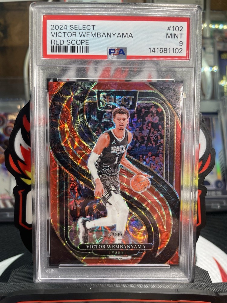 2024 Panini Select - Premier Level Victor Wembanyama Red Scope Prizm /249 PSA 9
