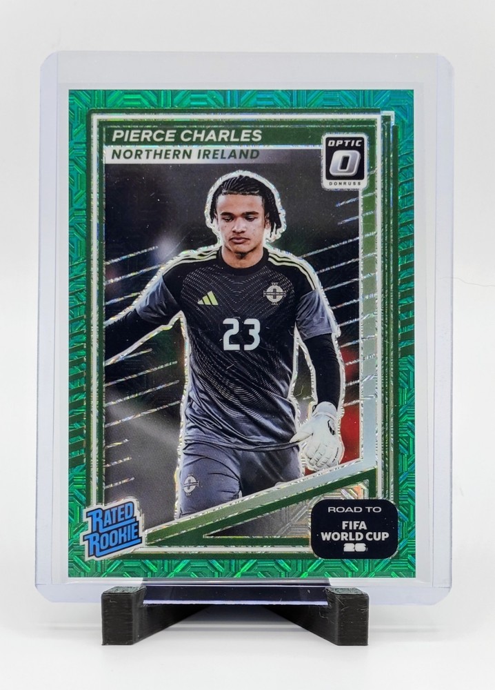 2025-26 Donruss Road to FIFA World Cup Pierce Charles #221 Optic Teal Mojo /49 view 1