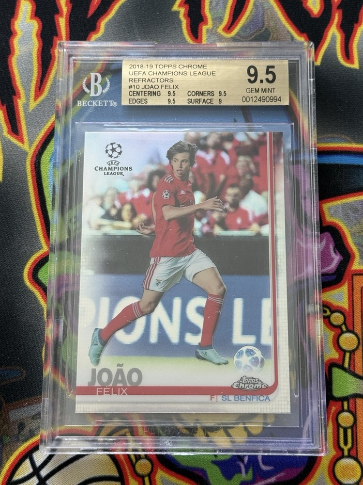 2018-19 TOPPS CHROME CHAMPIONS LEAGUE REFRACTORS #10 JOAO FELIX BGS 9.5