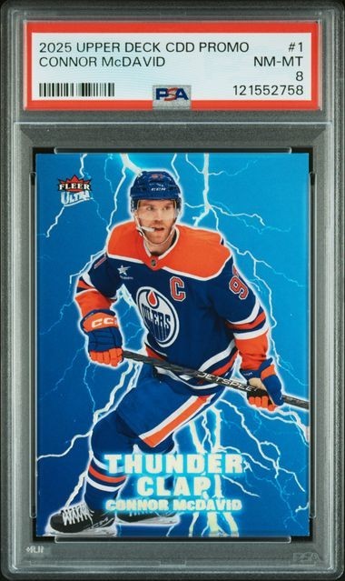PSA 8 DIAMOND DEALER PROMO CONNOR MCDAVID 2025 CERTIFIED CDD #1 GRADED NHL TPHLC view 1