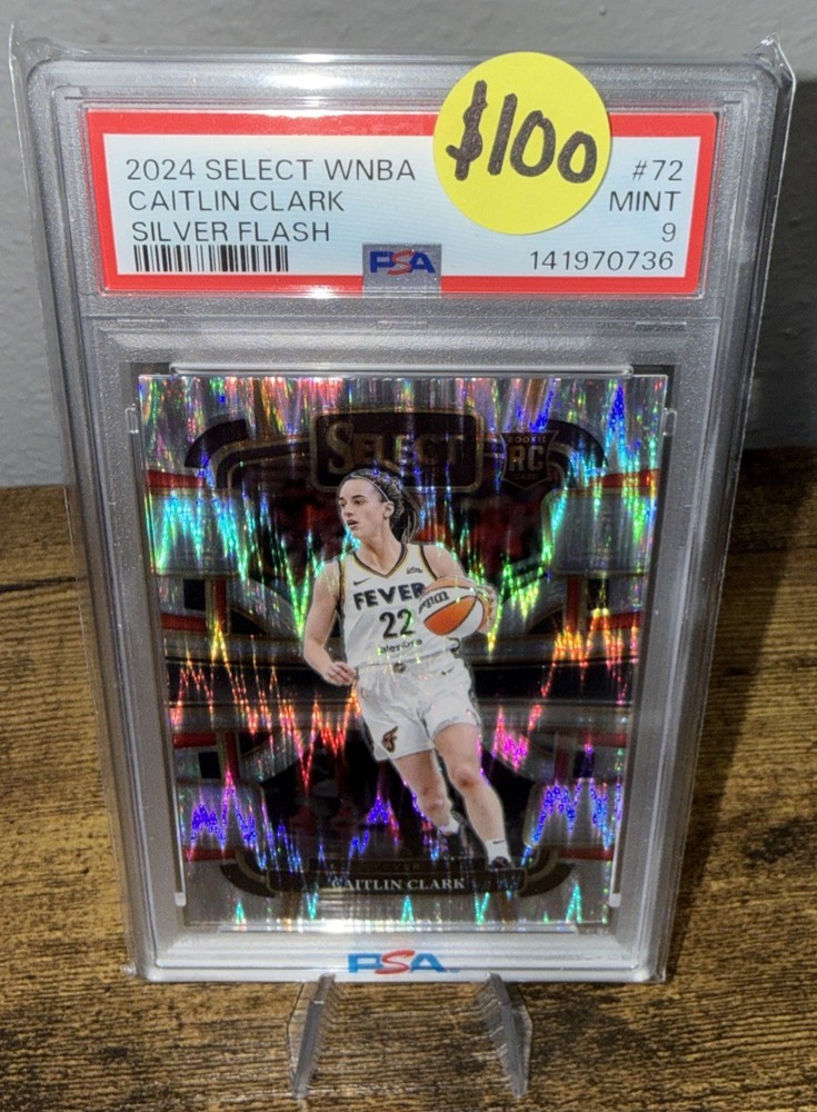 2024 Select WNBA - Concourse Caitlin Clark #72 Silver Flash Prizm (RC) PSA 9