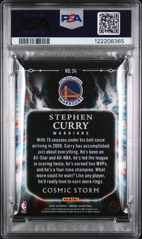 2024-25 Panini Origins #24 Stephen Curry Cosmic Storm Red PSA 6 #/75 view 2