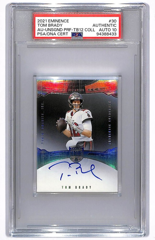 2021 Panini Eminence Tom Brady Proof TB12 Collection #30 PSA Authentic Auto 10