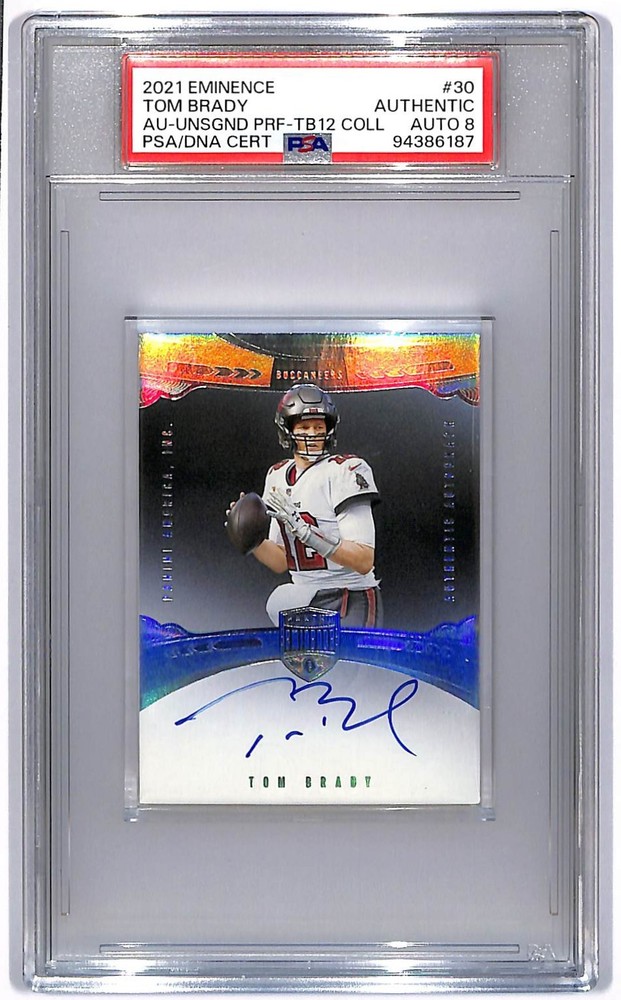 2021 Panini Eminence Tom Brady Proof TB12 Collection #30 PSA Authentic Auto 8