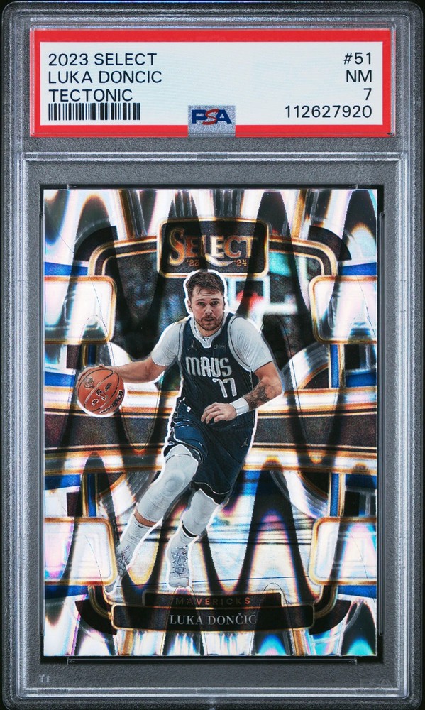 2023 Panini Select Luka Doncic #51 Tectonic PSA 7