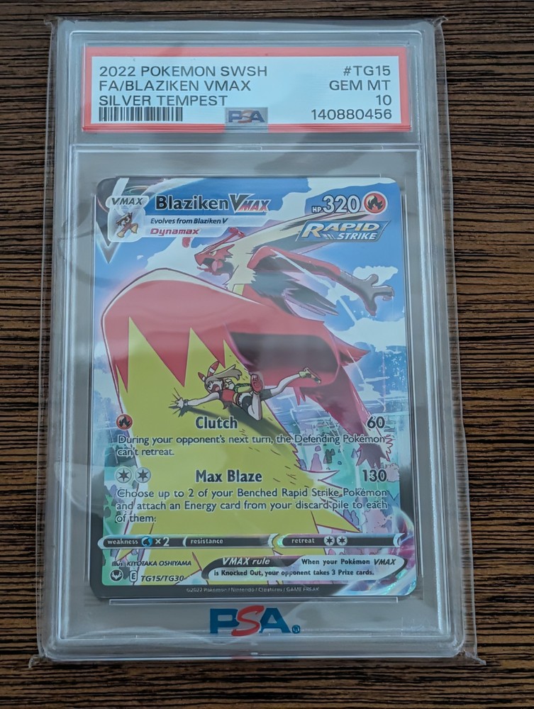PSA 10 Pokemon Silver Tempest Full Art Blaziken VMax TG15/TG30 GEM MINT!!