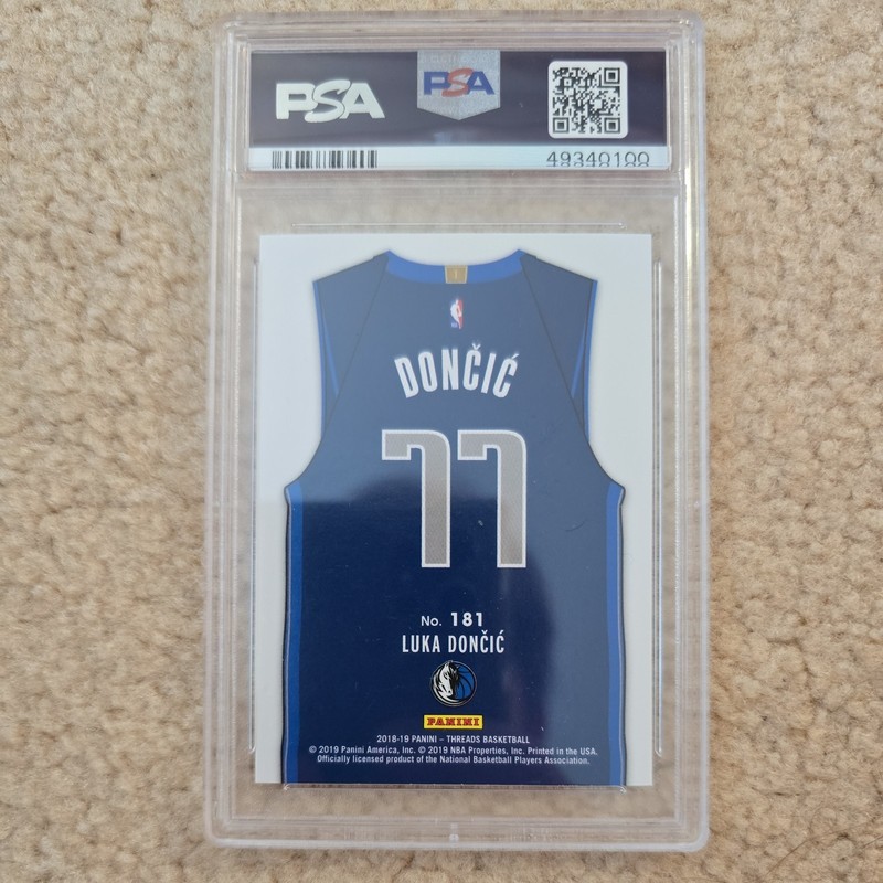 LUKA DONCIC PSA 10 2018-19 PANINI THREADS #181 ROOKIE RC MAVERICKS 0664 view 2