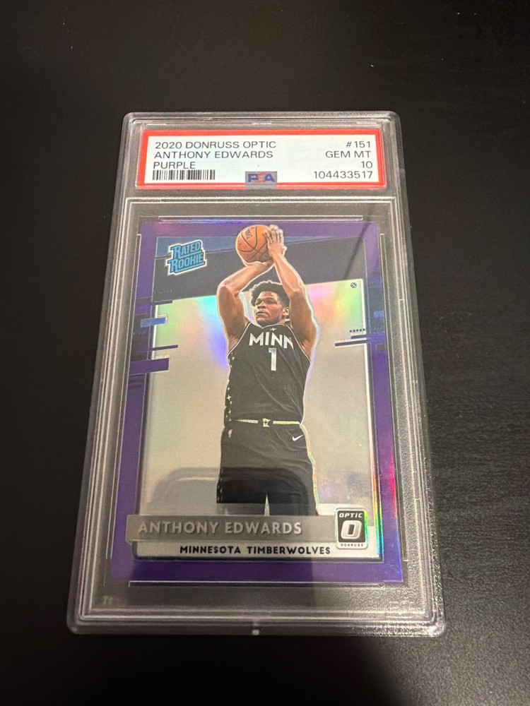 2020 Donruss Optic Purple Rated Rookie Anthony Edwards #151 PSA 10
