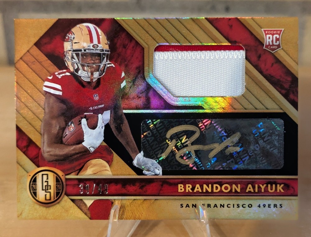 2020 Panini Gold Standard Brandon Aiyuk (MEM,RC,AU) #233 /49 RPA - 49ers