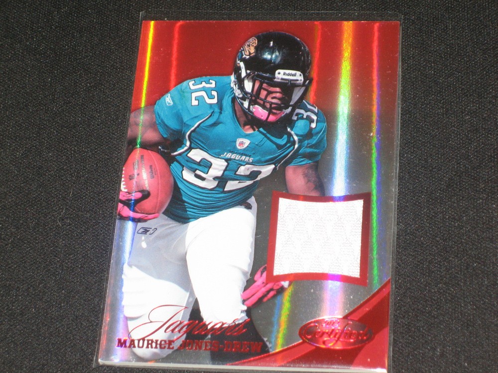MAURICE JONES-DREW JAGUARS AUTHENTIC EVENT GAME USED JERSEY FOOTBALL CARD #/199