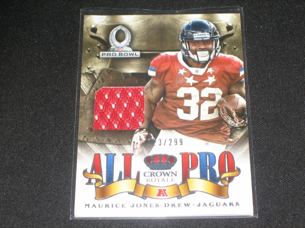 MAURICE JONES DREW LEGEND AUTHENTIC EVENT GAME USED JERSEY FOOTBALL CARD /299