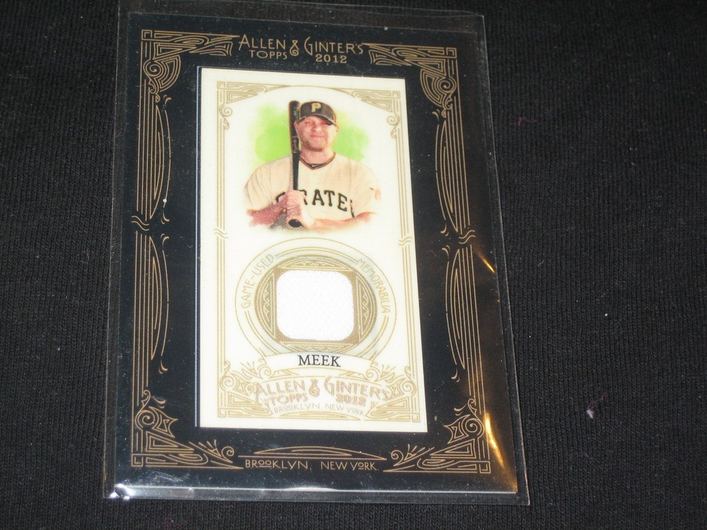 EVAN MEEK PIRATES GENUINE CERTIFIED AUTHENTIC BASEBALL GAME USED JERSEY CARD