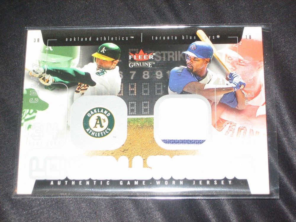 CARLOS DELGADO JAYS GENUINE CERTIFIED AUTHENTIC BASEBALL GAME USED JERSEY CARD