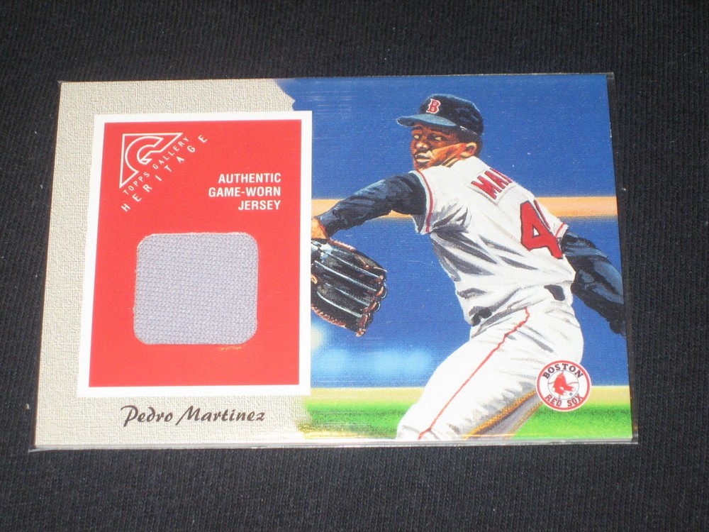 PEDRO MARTINEZ 2002 LEGEND CERTIFIED AUTHENTIC BASEBALL GAME USED JERSEY CARD