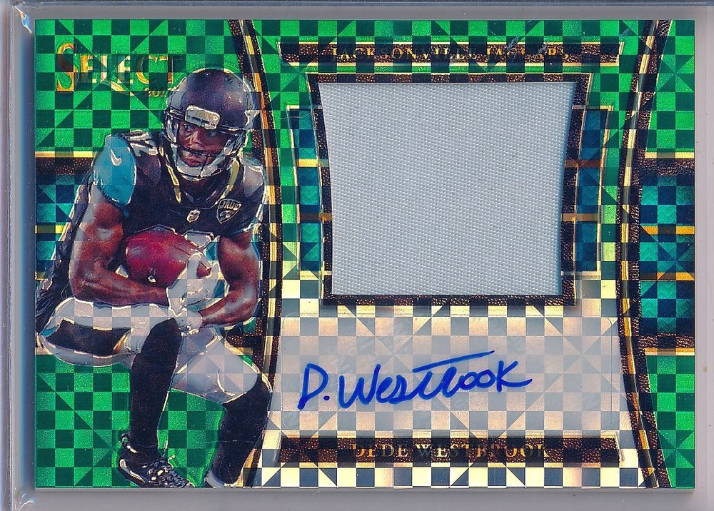 DEDE WESTBROOK - 2017 Select Emerald Number Patch AUTO 3/5 - Jaguars RC