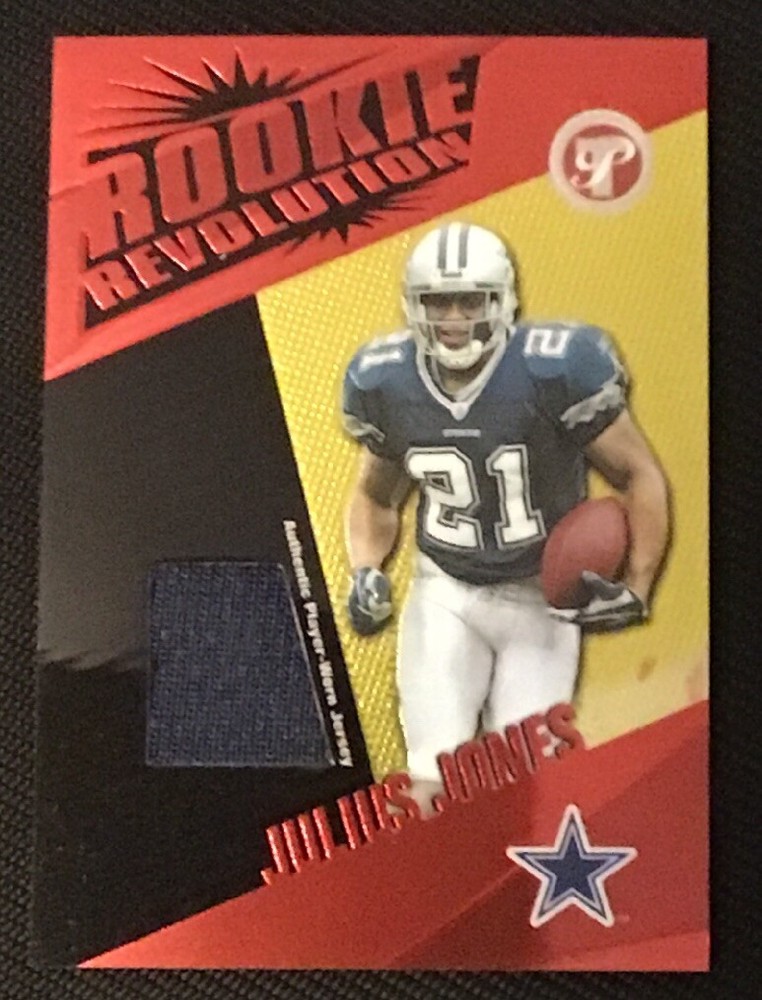 JULIUS JONES AUTHENTIC CERTIFIED GAME USED JERSEY CARD DALLAS COWBOYS