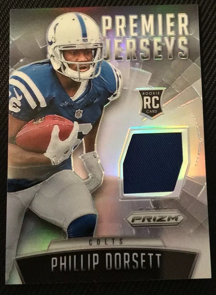 PHILLIP DORSETT AUTHENTIC CERTIFIED GAME USED JERSEY CARD COLTS
