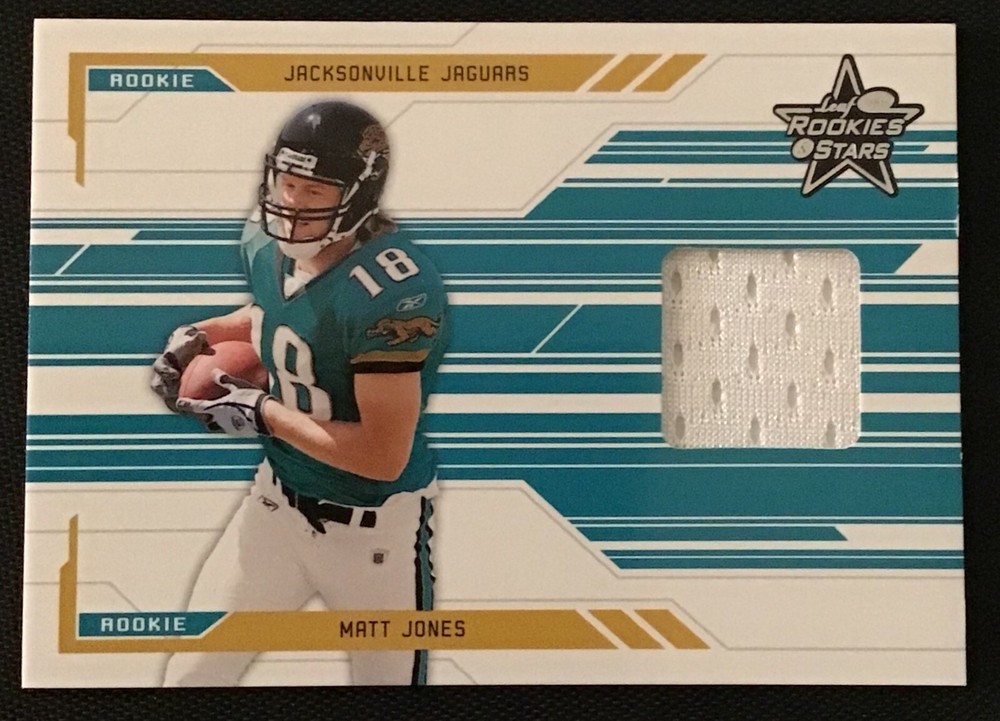 MATT JONES AUTHENTIC CERTIFIED GAME USED JERSEY CARD JAGUARS 283/750